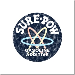 Sure-Pow Gasoline Additive (Original - Dark Blue Worn) Posters and Art